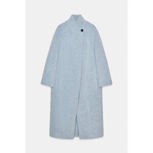 ZARA STRAIGHT COAT WITH MANTECO WOOL ZW COLLECTION